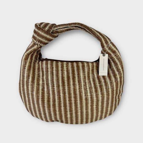 Anthropologie Melie Bianco The Brigitte Satchel Crescent Raffia Edition NEW - Picture 4 of 9
